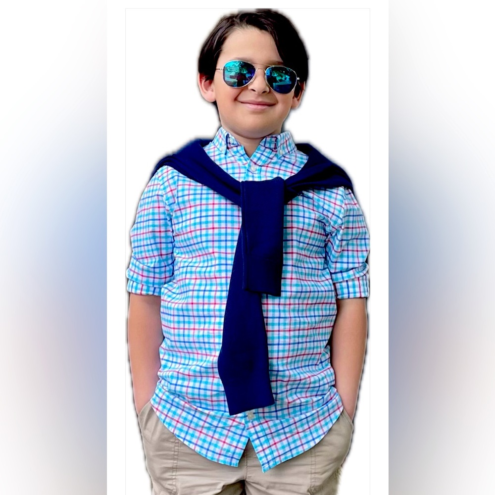 My favorite model! 😍  Boys' Bellamy Plaid Performance Cotton Shirt 👔